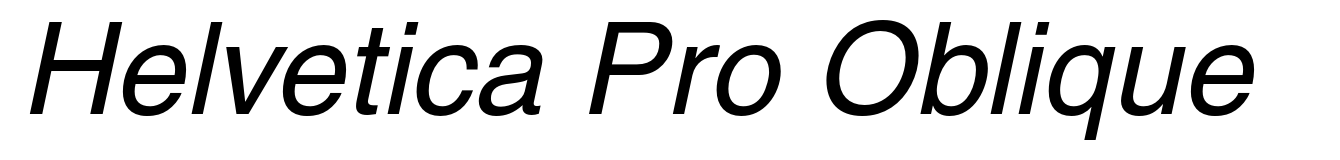 Helvetica Pro Oblique